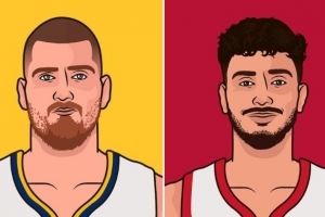 五年级数据对比：申京23.4分10.4板7.4助 约基奇19.9分9.7板7助